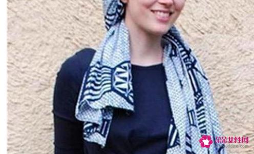 纱巾防晒的各种围法图解