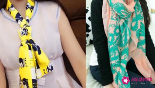 纱巾防晒的各种围法图解