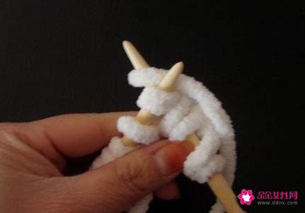 粗线围巾的各种织法