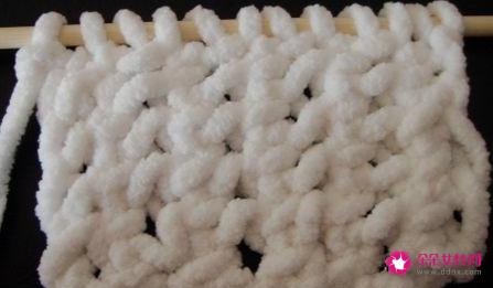 粗线围巾的各种织法