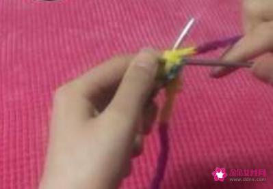 情人扣围巾编织教程