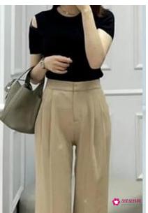 常见阔腿裤搭配