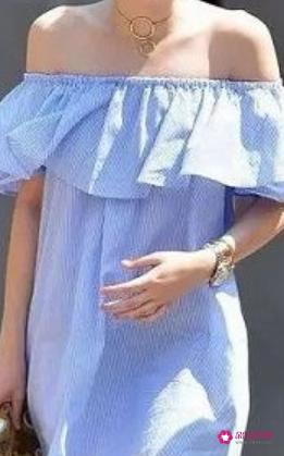 露肩连衣裙长裙吊带的穿搭