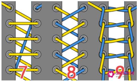 运动鞋鞋带的24种系法