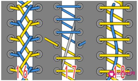 运动鞋鞋带的24种系法
