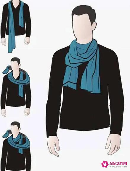 男士围围巾的各种方法