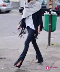 羊绒长款围巾的各种围法