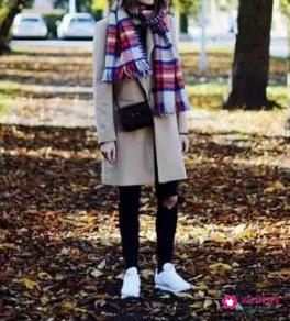 羊绒长款围巾的各种围法