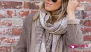 韩国长条围巾怎么围好看