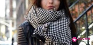 韩国长条围巾怎么围好看