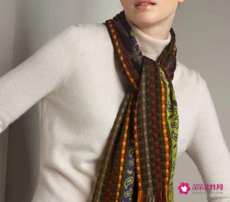 韩国长条围巾怎么围好看