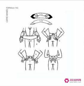 窄丝巾的20种系法图解
