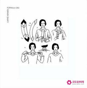 窄丝巾的20种系法图解