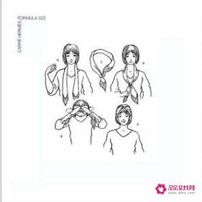 窄丝巾的20种系法图解