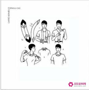 窄丝巾的20种系法图解