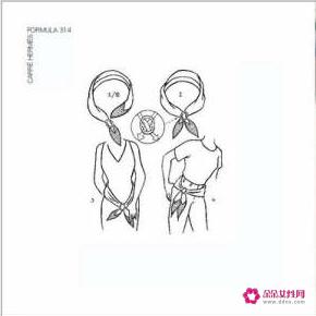 窄丝巾的20种系法图解