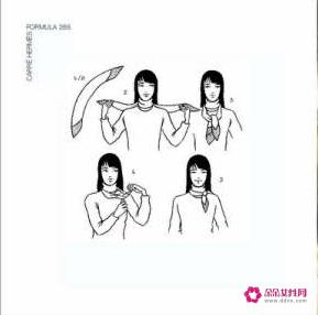 窄丝巾的20种系法图解
