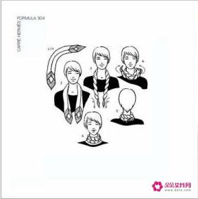 窄丝巾的20种系法图解