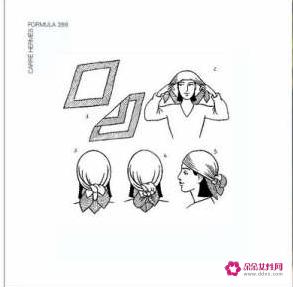 窄丝巾的20种系法图解