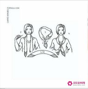 窄丝巾的20种系法图解