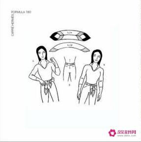 窄丝巾的20种系法图解