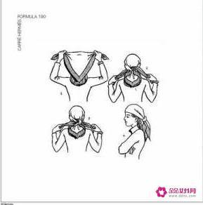 窄丝巾的20种系法图解