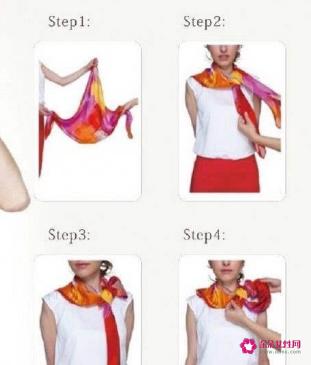 三角围巾的戴法