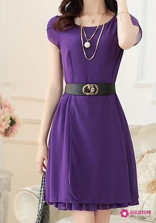 雪纺裙子衣服穿搭