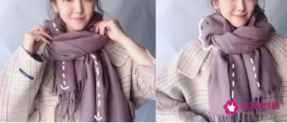 长围巾的各种围法图解