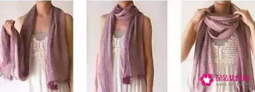 长围巾的各种围法图解