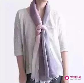 长围巾的各种围法图解