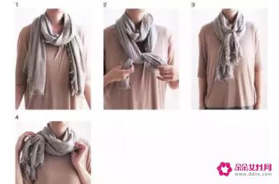 长围巾的各种围法图解