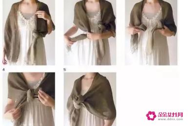 长围巾的各种围法图解