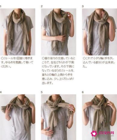 围巾的各种系法图解