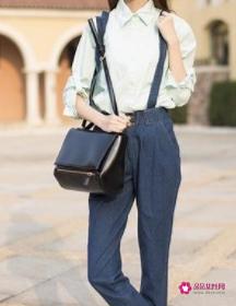 吊带连体阔腿裤怎么搭配上衣