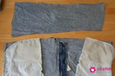 手工diy旧牛仔裤改包包