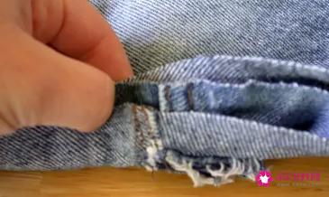 手工diy旧牛仔裤改包包