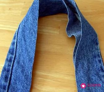 手工diy旧牛仔裤改包包