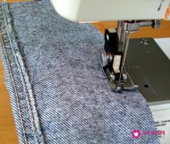 手工diy旧牛仔裤改包包