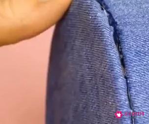 手工diy旧牛仔裤改包包