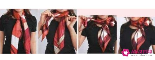 大方巾丝巾的系法