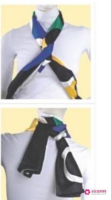 大方巾丝巾的系法