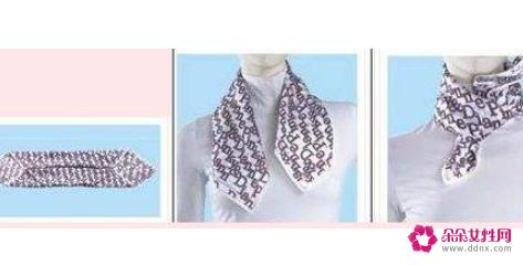 大方巾丝巾的系法