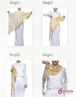 小三角围巾的系法图解