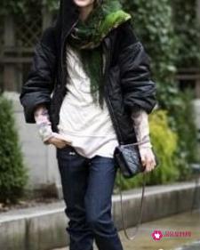 小三角围巾的系法图解