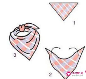 小三角围巾的系法图解