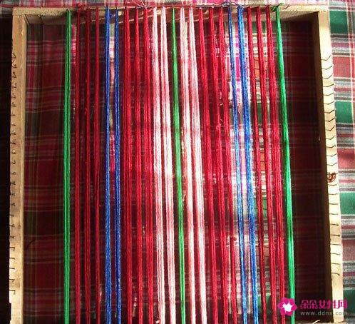 毛线编织坐垫方法