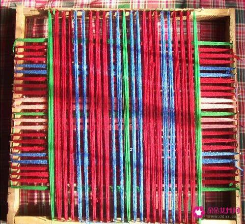 毛线编织坐垫方法