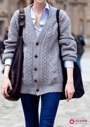 女士开衫毛衣编织教程