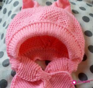 兔子帽子的编织方法图解